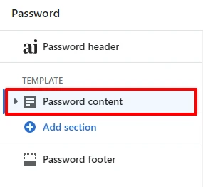 Password content (adding)