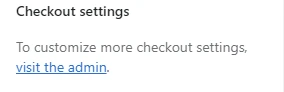 Checkout settings (Checkout settings)