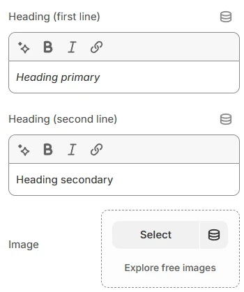 Benefits section settings