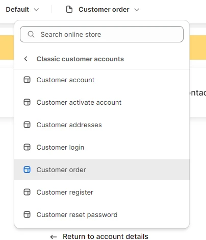 order customizer