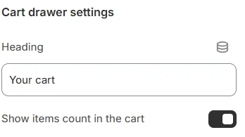 cart drawer settings