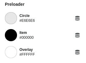 Colors settings (Preloader)