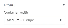 Layout settings (General)