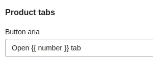 Product tabs (Additional information)