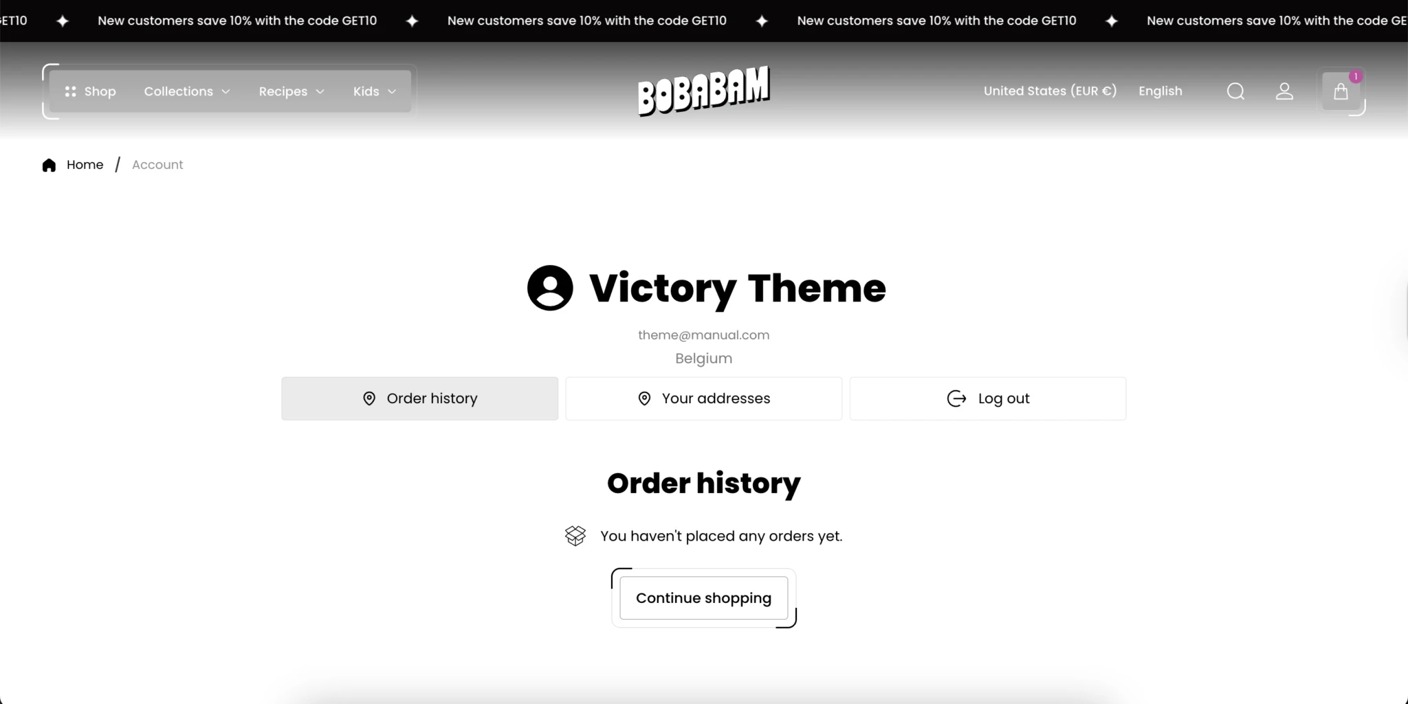 Account template