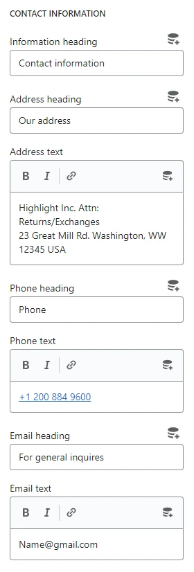 Contact template (General 1)
