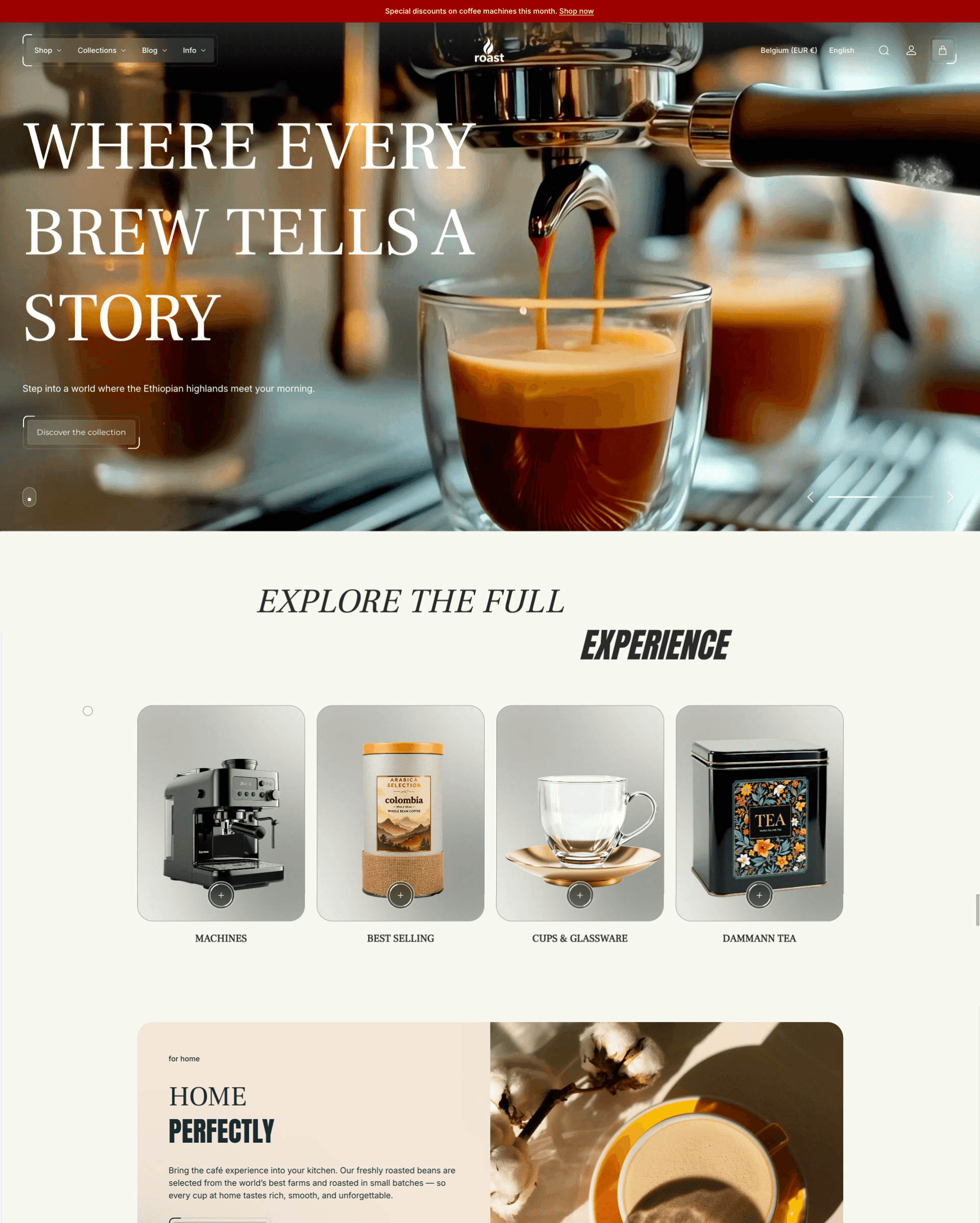 unique section homepage screen