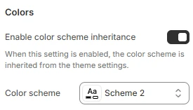 Video section color settings