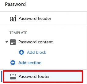 Password footer (adding)