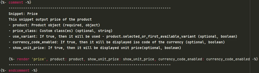 Snippet: price.liquid
