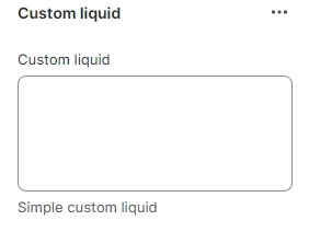 Custom liquid settings