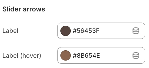 Slider arrows color