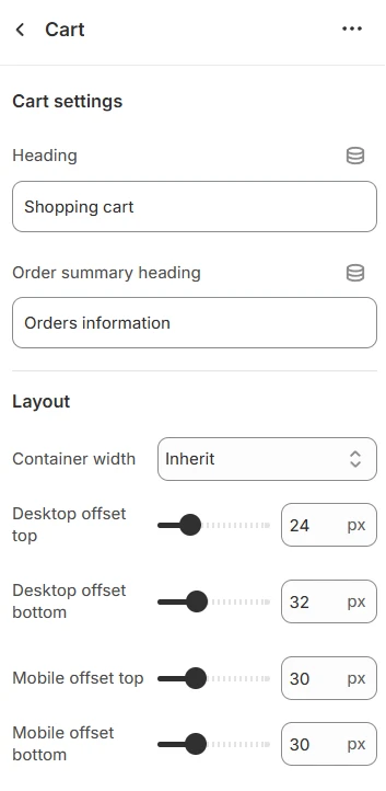 cart-settings
