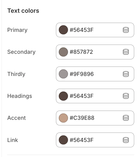 Text colors