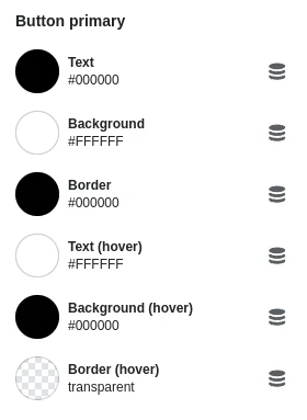 Colors settings (Button primary)