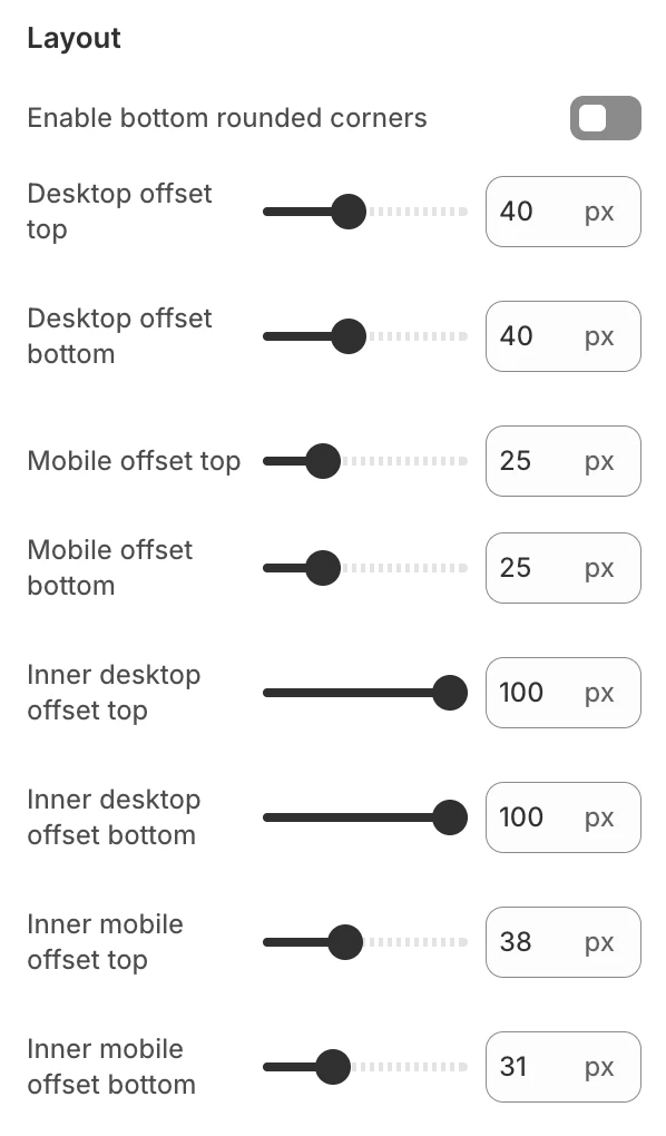 Article template layout