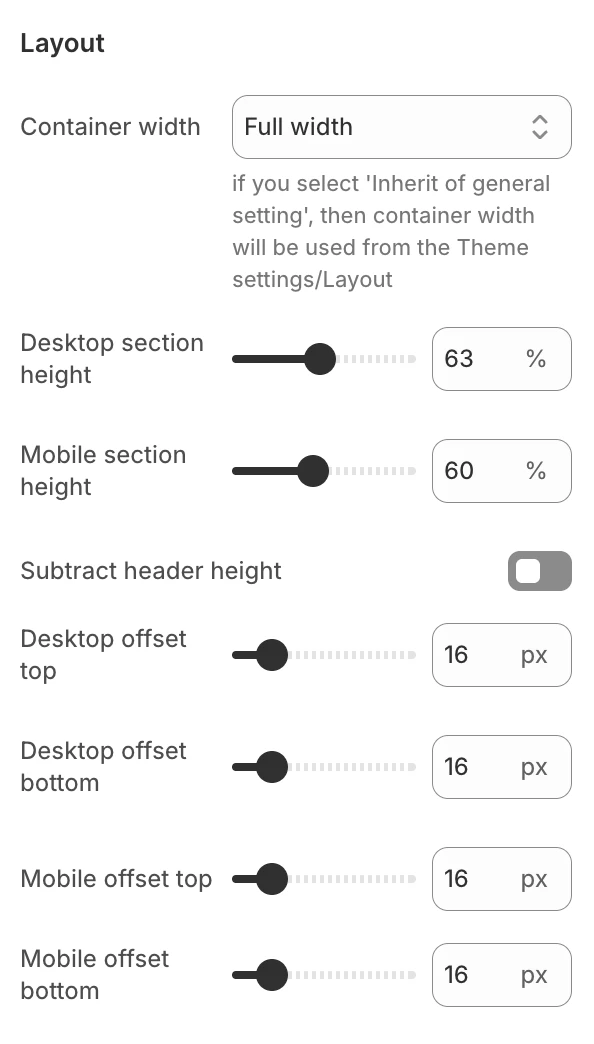 Slideshow layout