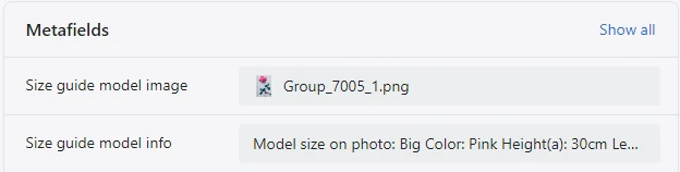 Featured product / product template (Size guide 9)