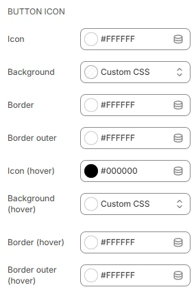 header settings color button icon