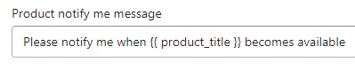 Featured product / product template (Block Notify me. Translations)