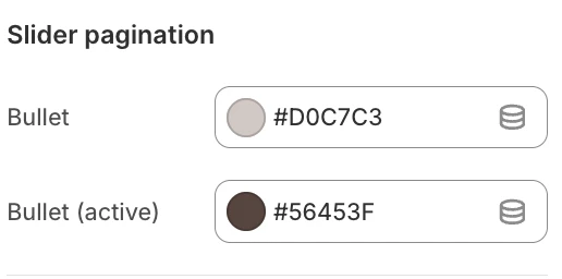Slider pagination colors