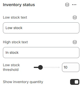 PDP Block inventory status settings