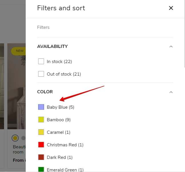 Collection template (Show color swatch in filters)