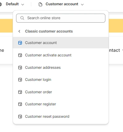account customizer