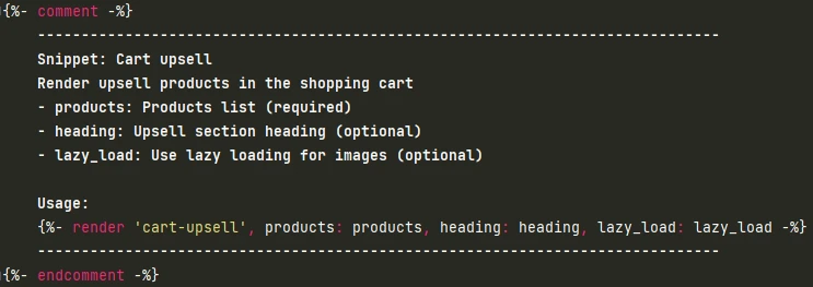 Snippet: cart-upsell.liquid