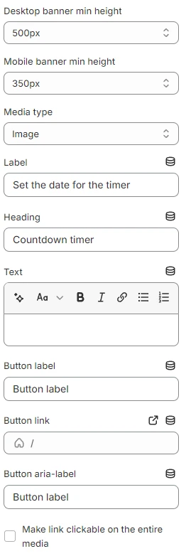 Block countdown timer