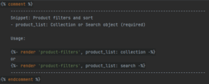 Snippet: product-filters-and-sort.liquid