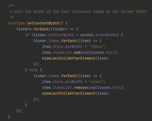 Ticker (For developers)