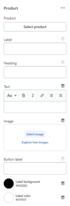 Pricing table (Blocks settings)