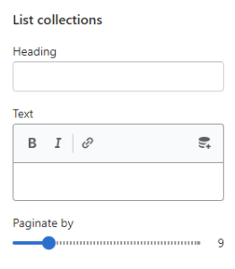 List collections (General)