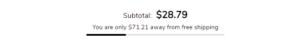 Cart template (block shipping bar. preview)