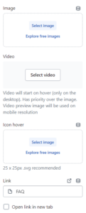 Image gallery (Block settings)