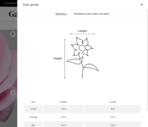 Featured product / product template (Size guide 5)