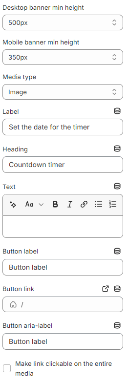 Block countdown timer