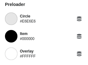 Colors settings (Preloader)