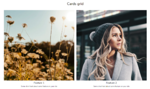 Cards grid (Cards per row 1)