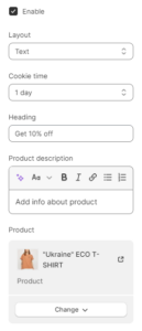 Product promo settings (General)