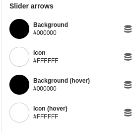 Colors settings (Slider arrows)