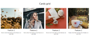 Cards grid (Cards per row 3)