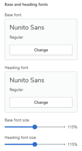 Typography settings (general)