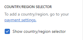 Footer (Country/Region selector)