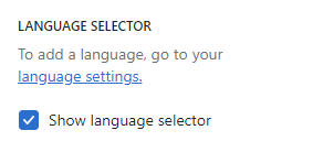 Footer (Language selector)