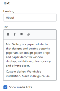 Footer (Block text)