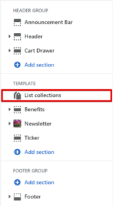 List collections (Adding)