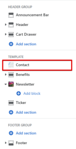 Contact template (adding)