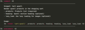 Snippet: cart-upsell.liquid